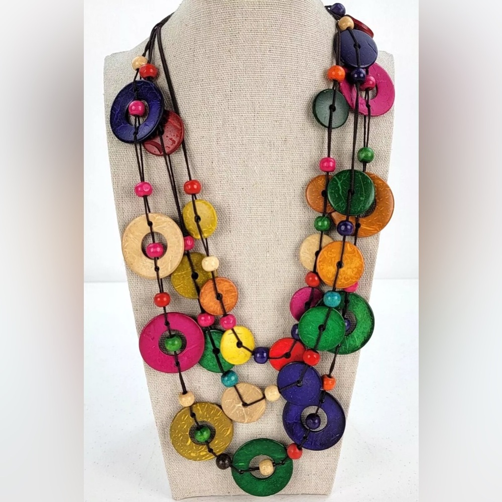 Multicolor Statement Necklace and Earring Set